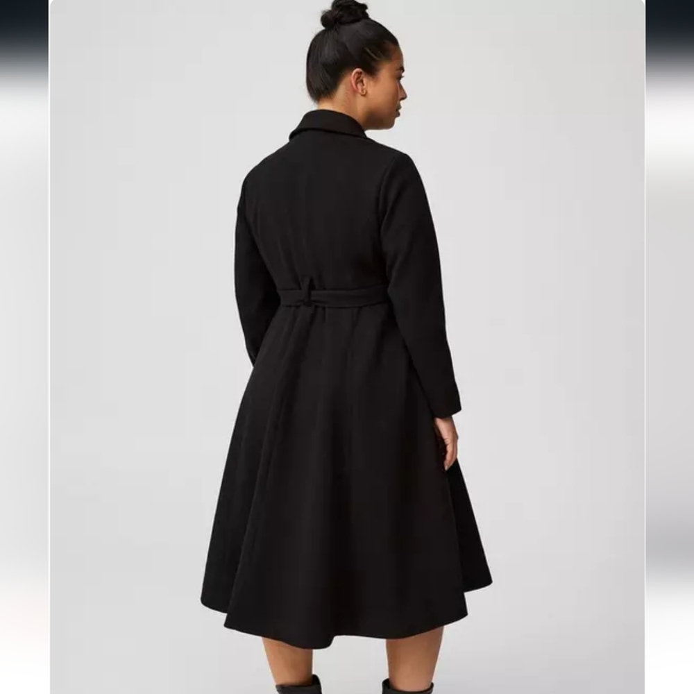 Tie Front Coat - Picture 3 of 10